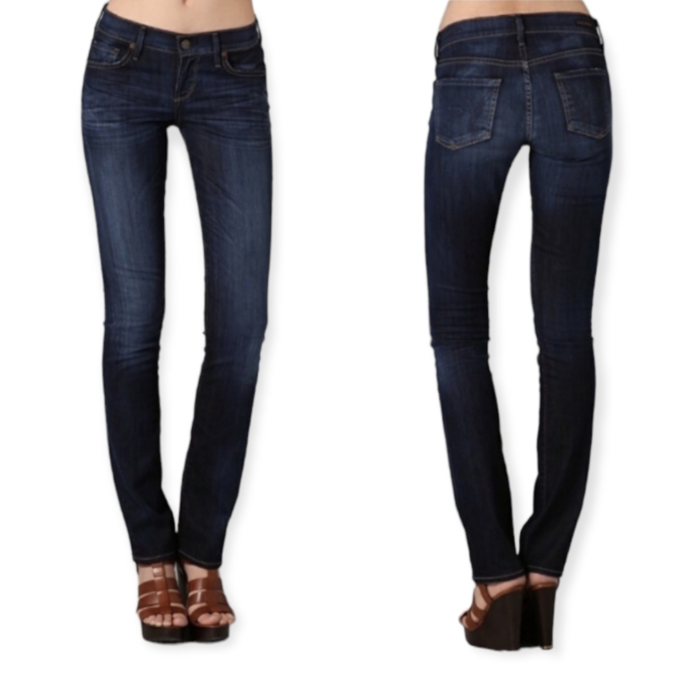 Citizen's of Humanity Ava Dark Wash Low Rise Straight Fitted Jeans